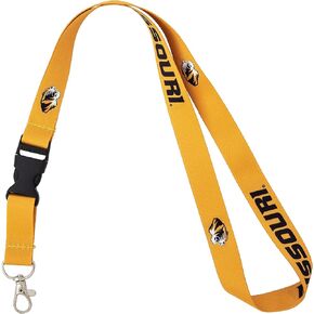 Desert Cactus University of Missouri Tigers MU Mizzou Car Keys ID Badge Holder Lanyard Keychain Detachable Breakaway Snap Buckle (Yellow)