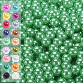 2200 Pcs Undrilled Holeless ABS Faux Pearl Beads for Vase fillers, No Hole Round Pearls for Cosmetic Boxes, DIY Parts, Table Scatter, Wedding, Birthday Party Home Decorating (Purple, 6mm)