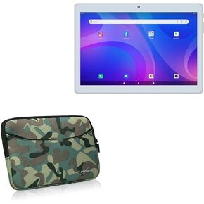 BoxWave Case Compatible with SZTPSLS Tablet Android 10 S10 (10.1 in) - Camouflage Suit with Pocket, Neoprene Camo Suit Zipper Pocket for Storage