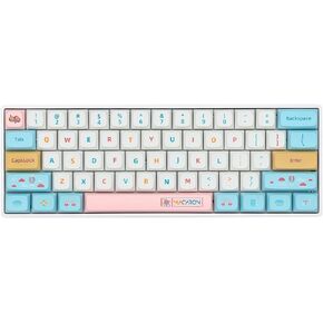 EPOMAKER SK61 61 مفتاحًا لوحة مفاتيح ميكانيكية قابلة للتبديل السريع مع إضاءة خلفية RGB، NKRO، IP6X مقاومة للماء، كابل من النوع C لـ Win/Mac/Gaming (Gateron Optical Brown، Macaron) in Kuwait
