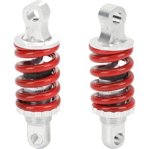 1 Pair Motorcycle Rear Shock Absorber 100mm 400lbs 10mm Hole Damping Suspension Adjustable Spring Shock Damper for Mini Pocket Bike, Electric Scooter, Off-road Bikes