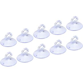 MECCANIXITY PVC Suction Cup, 35mm Dia. Hanging Hook Holder Universal Replacing Tools for Automotive Glass Windshield Sunshade Screen Clear Pack of 10