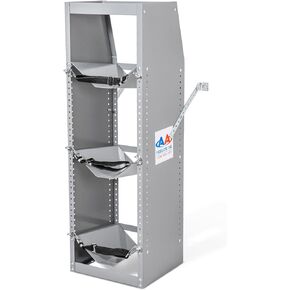 AA Products TR-3-43 Refrigerant Tank Rack Steel Freon Tank Holder Rack Shelving Storage with Top Shelf for Cargo Van, 43" H x 14.7" W x 13" D