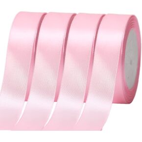 JESEP 12 Rolls 300 Yards Solid Satin Fabric Ribbon 1 Inch for Assorted Color Gift Package Wrapping Hair Bow Ribbon Clips Accessories-Crafting-Sewing-Wedding-Graduation Deco(Mixed)