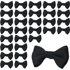 SKYPIA 30pc Black Satin Ribbon Mini Bow Tie Bows Ribbon Bows Mini Mixed Embellishment Craft Artificial Applique Wedding