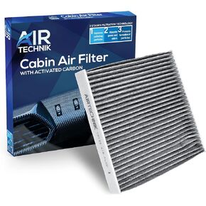 AirTechnik CF10134 PM2.5 Cabin Air Filter w/Activated Carbon | Fits Acura MDX, RDX, RL, RLX, TL, TLX, TSX, ZDX/Honda Accord, Civic, CRV, Odyssey, Passport, Pilot, Ridgeline - 80292-SDC-A01