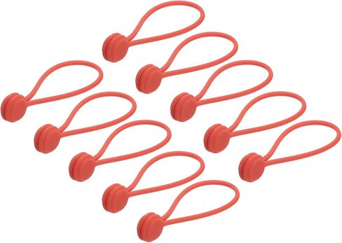 MECCANIXITY Magnetic Cable Clips 4.3 Inch x 0.6 Inch White Magnetic Cord Organizer Cable Ties Reusable Twist Ties for Home, Kitchen, Office, 10 Pcs in Saudi Arabia