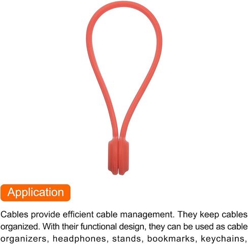 MECCANIXITY Magnetic Cable Clips 4.3 Inch x 0.6 Inch White Magnetic Cord Organizer Cable Ties Reusable Twist Ties for Home, Kitchen, Office, 10 Pcs in Saudi Arabia