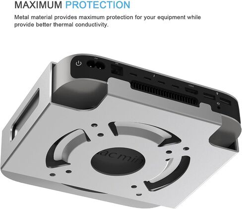 حامل شاشة Mac Mini Vesa Mount، مادة الألومنيوم IFCASE خلف الشاشة، ذراع الشاشة حامل تثبيت VESA لجهاز Mac Mini 2010 إلى 2023 M2 Pro (أسود) in Kuwait