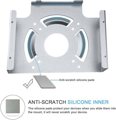 حامل شاشة Mac Mini Vesa Mount، مادة الألومنيوم IFCASE خلف الشاشة، ذراع الشاشة حامل تثبيت VESA لجهاز Mac Mini 2010 إلى 2023 M2 Pro (أسود) in Kuwait