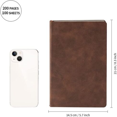 PYD Life 6 Pack Leather Notebooks A5 Journal Lined Blanks 5.8" x 8.3" Yellow Brown for Xtool Laser Engraving DIY Crafting,Notebooks for Work School Women Men 200 Pages in Saudi Arabia