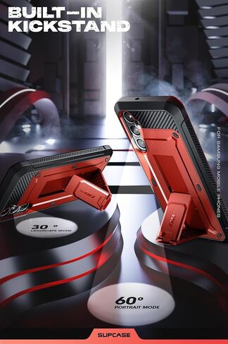حافظة SUPCASE لهاتف Samsung Galaxy S23 FE مع حامل ومشبك حزام، [Unicorn Beetle Pro] [واقي شاشة مدمج] [حماية من الدرجة العسكرية] حافظة هاتف متينة شديدة التحمل لهاتف Galaxy S23 FE، أسود in Saudi Arabia