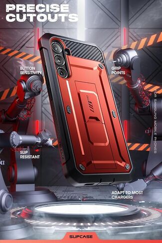 حافظة SUPCASE لهاتف Samsung Galaxy S23 FE مع حامل ومشبك حزام، [Unicorn Beetle Pro] [واقي شاشة مدمج] [حماية من الدرجة العسكرية] حافظة هاتف متينة شديدة التحمل لهاتف Galaxy S23 FE، أسود in Saudi Arabia