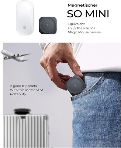 LISEN Wireless Charging Station [15W Super Portable] Magsafe Charger Stand for Apple,Travel Essentials Wireless Charger for iPhone and Watch Airpods Foldable Magsafe Accessories Fit iPhone 15 14 13 in Saudi Arabia