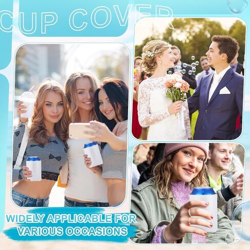 60 Pieces Beer Can Coolers with Sublimation Paper, Heat Tape for Sublimation, PTFE Sheet Foam Sleeves Plain Soft Insulated Blanks for Soda, Beer, Water Bottles, Wedding Favors and Gifts (White) in Saudi Arabia