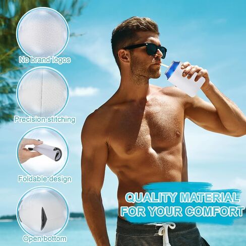 60 Pieces Beer Can Coolers with Sublimation Paper, Heat Tape for Sublimation, PTFE Sheet Foam Sleeves Plain Soft Insulated Blanks for Soda, Beer, Water Bottles, Wedding Favors and Gifts (White) in Saudi Arabia
