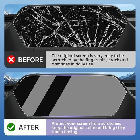 ZCLINKO 2023 Toyoat bZ4X Screen Protector Foils Dashboard Infotainment Display PET Plastic Film 2023 bZ4X Center Control Touchscreen 2023 bZ4X Protective Film 2023 Toyoat bZ4X Accessories 2Pcs in Saudi Arabia