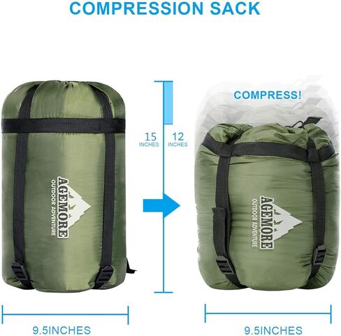 Mummy Sleeping Bag with Composite Fiber Heating Plate, Compression Sack for 3-4 Season Lightweight, Water Resistant & Warm for Camping, Hiking, Traveling and Outdoors（Power Bank NOT Included） in Kuwait