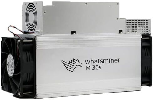 MicroBT Whatsminer M30S، جهاز تعدين 86TH/S Bitcoin ASIC، خوارزمية SHA256 عالية الأداء، استهلاك طاقة فعال 38J/TH، تبريد الهواء، مع مصدر طاقة موثوق به 220 فولت (متجدد) in Kuwait