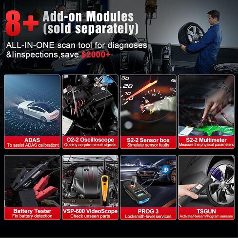 2024 LAUNCH X431 PRO TT Elite OBD2 Scanner, Bidirectional Scan Tool with New DBSCar VII Connector, Full Function, CANFD DoIP, ECU Online Coding, 38+ Reset,K-ey IMMO, FCA AutoAuth,VAG Guide,Free Update in Saudi Arabia