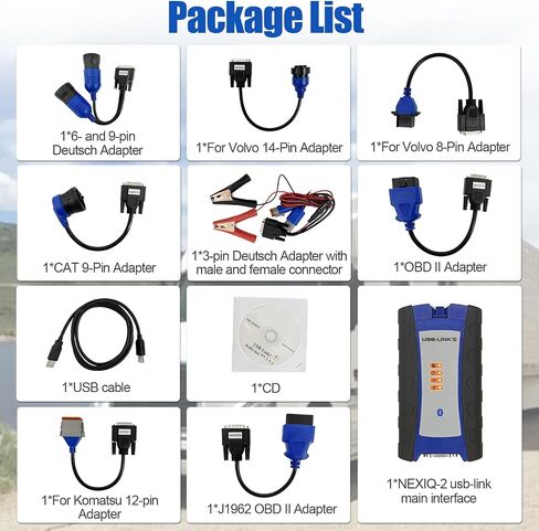 124032 Diagnostic Scanner Tool Compatible with Nexiq USB Link 2, Diesel Universal Truck Excavator Scanner Diagnosis Tool for Nexiq USB Link 2 Heavy Duty Truck in Saudi Arabia