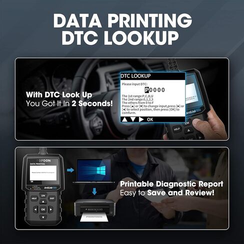 الماسح الضوئي OBD2 TOPDON AL500، قارئ الأكواد، يمكن لضوء محرك فحص السيارة أداة تشخيصية مع 10 وظائف OBD2، إيقاف تشغيل MIL، اختبار مستشعر O2، الوضع 6، اختبار EVAP، قابل للتحديث، بحث DTC in Kuwait