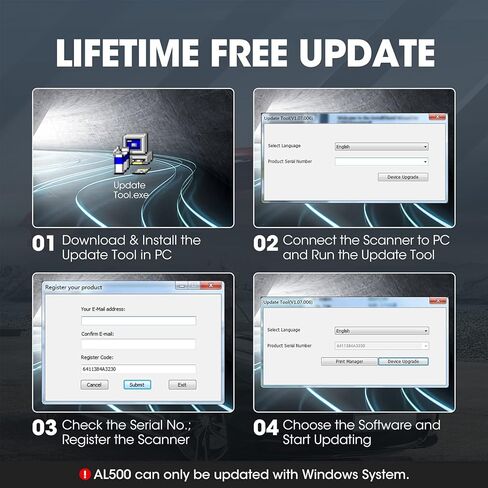 الماسح الضوئي OBD2 TOPDON AL500، قارئ الأكواد، يمكن لضوء محرك فحص السيارة أداة تشخيصية مع 10 وظائف OBD2، إيقاف تشغيل MIL، اختبار مستشعر O2، الوضع 6، اختبار EVAP، قابل للتحديث، بحث DTC in Kuwait
