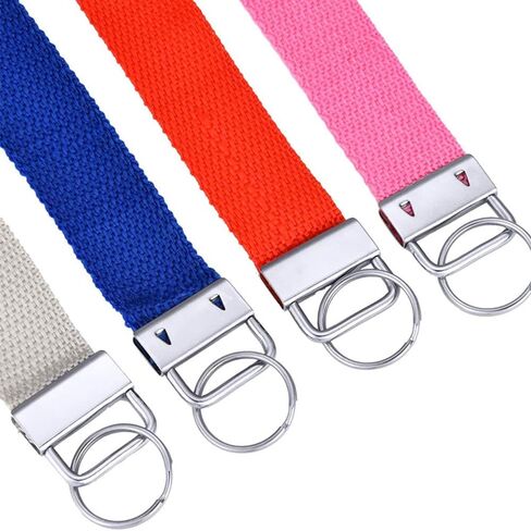 Dveda 100 Pcs 1 Inch Key Fob Hardware, Metal Keychain Wristlet with Keyrings, Wristlet Keychains for Women Men for Bags, Belt, Wallet, Ribbon and Other Hand Craft (Silver) in Saudi Arabia