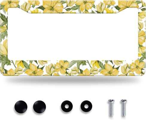 Waves License Plate Frame Ocean Wave Mountains License Plate Stainless Steel Rust-Proof Auto Parts Funny License Plate Cover Decorative with Screws Size 12.3" x 6.3" for Women Men Youth Gifts in Saudi Arabia