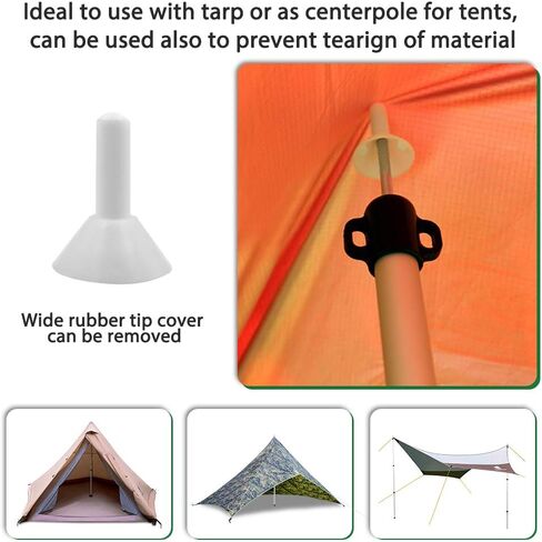 مجموعة GEERTOP مكونة من 2 عمود تصغير قابل للتعديل، أعمدة قماش القنب، قضبان الألومنيوم، أعمدة المظلة المحمولة للتخييم والتنزه وحقيبة الظهر in Kuwait