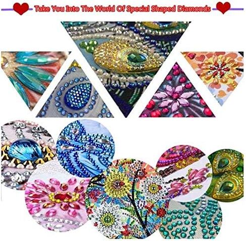 pigpigboss Colorful Flower Bookmark Diamond Painting Kit 2 Pieces Diamond Painting Arts Flower Bookmark Diamond Painting Set for Adult Book Decor Bookmark Diamond Dot (21 X 6 CM) in Saudi Arabia