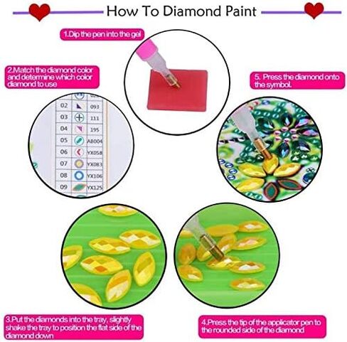 pigpigboss Colorful Flower Bookmark Diamond Painting Kit 2 Pieces Diamond Painting Arts Flower Bookmark Diamond Painting Set for Adult Book Decor Bookmark Diamond Dot (21 X 6 CM) in Saudi Arabia