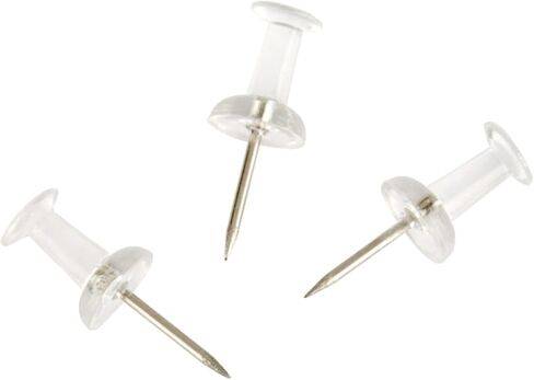 Office Depot® Brand Pushpins, Standard, 9/10", Clear, Pack of 50 in Saudi Arabia