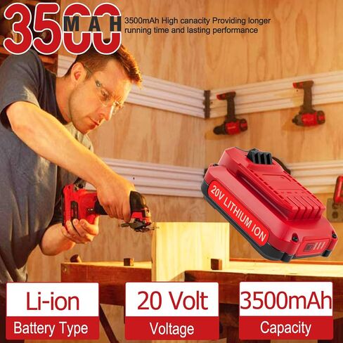 2Pack Replacement for Craftsman 20V Battery 3.5Ah CMCB202-2 V20 Lithium Ion Battery CMCB204 CMCB202 CMCB201, Compatible with V20 Range Power Tools in Saudi Arabia