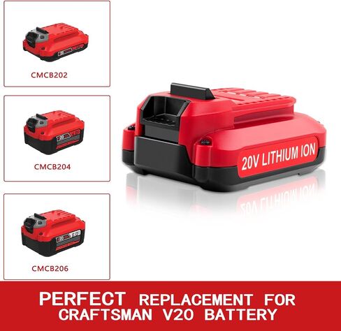 2Pack Replacement for Craftsman 20V Battery 3.5Ah CMCB202-2 V20 Lithium Ion Battery CMCB204 CMCB202 CMCB201, Compatible with V20 Range Power Tools in Saudi Arabia