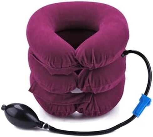 OYSTERBOY Inflatable Adjustable Portable Cervical Neck Traction Stretcher Collar Device for Spine Alignment, Chronic Neck Pain Relief, Herniation of Cervical Disc at Home Office Travel (Blue) in Saudi Arabia