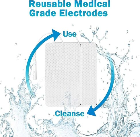 DOMAS TENS Unit Muscle Stimulator, Independent Channel TENS EMS Muscle Stimulator with Adjustable Pulse Width and Frequency in Kuwait