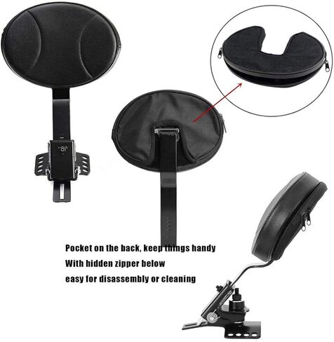 Motorcycle Adjustable Driver Rider Backrest Pad Replacement for 1997-2021 Harley Davidson Touring Models Road King/Street Glide/Road Glide/Electra Glide in Saudi Arabia