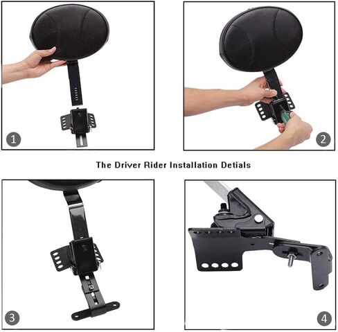 Motorcycle Adjustable Driver Rider Backrest Pad Replacement for 1997-2021 Harley Davidson Touring Models Road King/Street Glide/Road Glide/Electra Glide in Saudi Arabia