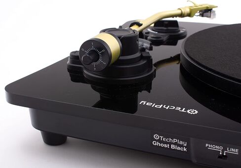 TechPlay Ghost، قرص دوار بحزامين للسرعة مع بث بلوتوث. يتصل بسماعات البلوتوث الخاصة بك لاسلكيًا (أبيض) in Kuwait