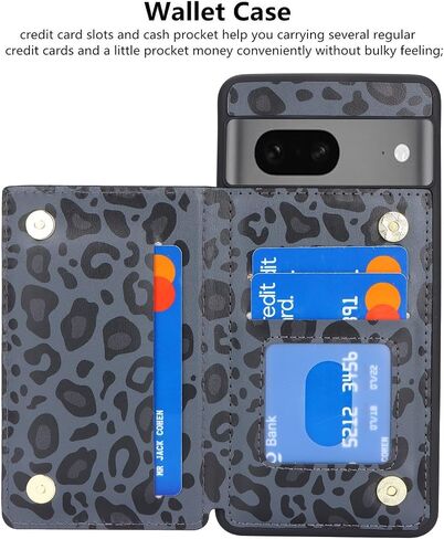 iCoverCase Compatible with Google Pixel 7 Case with Card Holder, Wallet Phone Case for Women Men [RFID Blocking] PU Leather Protective Wallet Case for Pixel 7 (Black) in Saudi Arabia