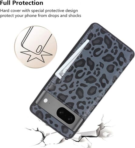 iCoverCase Compatible with Google Pixel 7 Case with Card Holder, Wallet Phone Case for Women Men [RFID Blocking] PU Leather Protective Wallet Case for Pixel 7 (Black) in Saudi Arabia