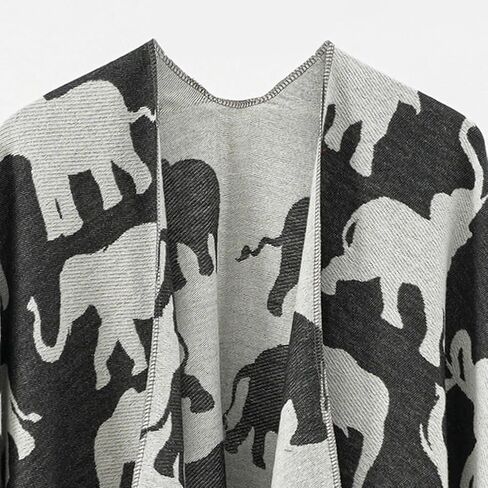 معطف نسائي على شكل فيل ملفوف شالات مفتوحة من الأمام شالات المعطف شالات الباشمينا للسفر خريف شتاء 2023 in Kuwait