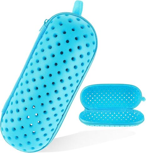 Swim Goggle Case for Swimming Goggles, Zipper Protective Cases with Drain Hole for Goggles Eyeglasses Swimming Accessories in Saudi Arabia
