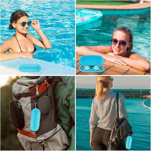 Swim Goggle Case for Swimming Goggles, Zipper Protective Cases with Drain Hole for Goggles Eyeglasses Swimming Accessories in Saudi Arabia