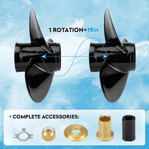 SEHNSUCHT Aluminum Boat Outboard Propeller Compatible with Mercury Marine Motors 60 75 90 100 115 125HP, 13 1/4" Diameter x17 Pitch, 15 Spline Tooth Boat Outboard Propeller Replace for 77344A45, RH in Saudi Arabia