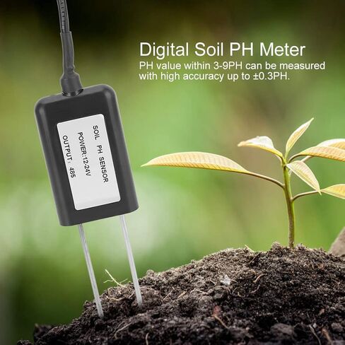Taidda- Soil Ph Sensor, Soil Meters Rs485/0-5V / 0-10V / 4-20Ma Output Easy to Operate High Density Epoxy Resin Soil Ph Sensor, Soil Ph Meter, for Flowers and Vegetables Plant Culture in Saudi Arabia