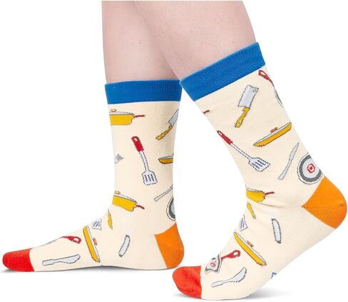 HAPPYPOP Chef Gifts Cooking Gifts Baking Gifts Pastry Chef Gifts Gifts For Baker, Unisex Chef Socks Cooking Socks Baking Socks in Saudi Arabia