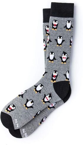 جوارب "Penguins Are Chill" الرجالية الجديدة من القطن الممشط على شكل حيوانات (زوج واحد) in Kuwait