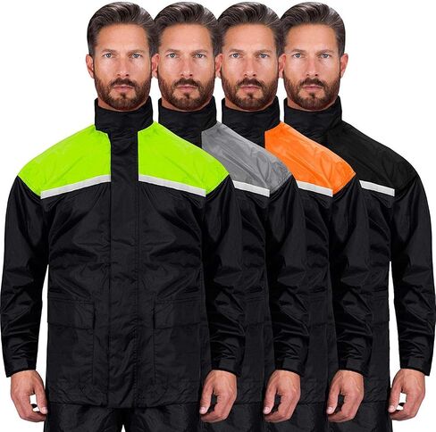 Nomad Rain Suit for Men & Women 2 Piece Waterproof Rain Jacket Pant Gear Lightweight Reflective Raincoat with Hoodie in Saudi Arabia